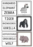 Aperçu - Matériel pour travaux manuels / dessin - Wild animals (Clip cards) - Page 3
