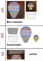 Vorschau - Mal- und Bastelvorlagen - Heißluftballons Fensterdeko - mit Fotos und Anleitung - Seite 3