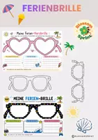 Vorschau - Mal- und Bastelvorlagen - Ferienbrille Gestaltung - Deckblatt