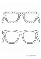Vorschau - Mal- und Bastelvorlagen - Ferienbrille Gestaltung - Seite 1