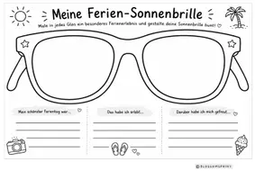 Vorschau - Mal- und Bastelvorlagen - Ferienbrille Gestaltung - Seite 3
