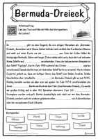Vorschau - Unterrichtsreihen - Bermuda-Dreieck Lückentext mit Wortspeicher Hörverstehen und Suchsel - Seite 1