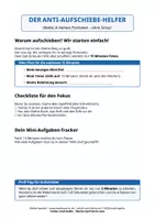 Vorschau - Merkblätter - Bye-bye Aufschieberitis! – Dein Anti-Aufschiebe-Helfer für Mathe - Deckblatt