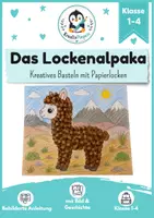 Vorschau - Unterrichtsreihen - Lockenalpaka – Farbenfrohes Kunstprojekt mit Papierlocken basteln - Kunst ohne Vorbereitung Grundschule Klasse 1-4 - Deckblatt