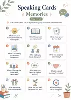 Vorschau - Arbeitsblätter - End-of-Year Speaking Cards | Englisch Sprechanlässe zum Schuljahresende - Seite 1