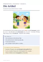 Vorschau - Arbeitsblätter - Bestimmte und unbestimmte Artikel Französisch - Seite 1