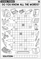 Vorschau - Arbeitsblätter - School Things / Schulsachen – Wortschatz Englisch üben | Worksheets / Arbeitsblätter Bundle 4.–5. Klasse - Seite 1
