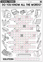 Vorschau - Arbeitsblätter - School Things / Schulsachen – Wortschatz Englisch üben | Worksheets / Arbeitsblätter Bundle 4.–5. Klasse - Seite 3