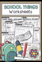 Vorschau - Arbeitsblätter - School Things / Schulsachen – Wortschatz Englisch üben | Worksheets / Arbeitsblätter Bundle 4.–5. Klasse - Deckblatt