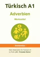 Vorschau - Merkblätter - Türkisch A1 – Adverbien: kostenlose Lernhilfe - Deckblatt