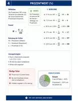 Vorschau - Arbeitsblätter - Prozentrechnung Lernzettel | Formeln, Grundwert, Prozentwert, Prozentsatz & Zinsrechnung | Klasse 6–9 - Seite 3