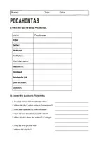 Vorschau - Arbeitsblätter - Pocahontas: Reading (English) - Seite 2