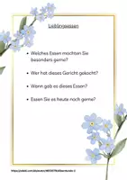 Vorschau - Aufgabenkarten - Aktivierungskarten Essen und Trinken Beschäftigung für Senioren - Seite 1