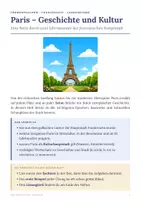 Vorschau - Arbeitsblätter - Paris Geschichte und Kultur - Französisch - Seite 1