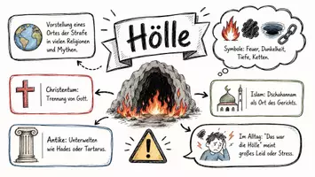 Vorschau - Arbeitsblätter - Arbeitsblätter zum Thema "Hölle" + Lösung & MP3 + Mindmap + Infografik - Seite 1