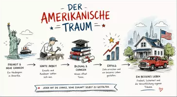 Vorschau - Arbeitsblätter - Arbeitsblätter zum Thema "Der amerikanische Traum" + Lösung & MP3 + Infografik - Seite 3
