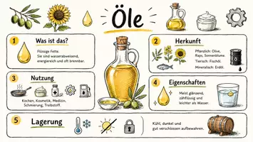 Vorschau - Arbeitsblätter - AB mit Fragen zum Thema "Öle" + Lösungsblatt + Mindmap + Infografik - Seite 1
