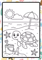 Vista previa - Hojas de trabajo - Dibujos de verano para colorear - Portada