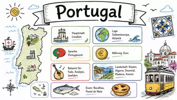 Vorschau - Arbeitsblätter - Arbeitsblatt "Portugal" + Onlineübung & MP3 + Infografik - Seite 1
