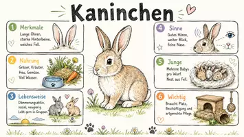 Vorschau - Arbeitsblätter - Arbeitsblätter zum Thema "Kaninchen" + Lösung & MP3 + Mindmap + Infografik - Seite 1