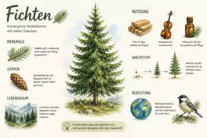 Vorschau - Arbeitsblätter - Arbeitsblatt "Fichten" + Onlineübung & MP3 + Infografik - Seite 2