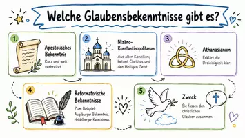 Vorschau - Arbeitsblätter - Arbeitsblätter zum Thema "Welche Glaubensbekenntnisse gibt es?" + Lösung & MP3 + Mindmap + Infografik - Seite 1
