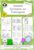 Vorschau - Arbeitsblätter - Symmetrie: Ostern und Frühling (Geometrie Grundschule Mathe Klasse 3-4) - Seite 1