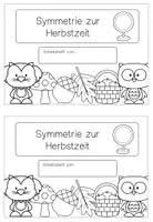 Vorschau - Arbeitsblätter - Symmetrie zur Herbstzeit (Geometrie Mathe Grundschule Klasse 2-4) - Seite 3