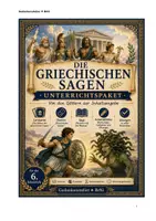 Vorschau - Stundenentwürfe - Die griechischen Sagen – Von den Göttern zur Inhaltsangabe - Deckblatt
