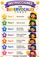 Vista previa - Hojas de trabajo - LAS SUPER VOCALES. JUEGO DE VOCALES COMPLETO - página 3