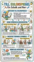 Vorschau - Arbeitsblätter - Lernposter + Arbeitsblätter zum Thema "Till Eulenspiegel" + Lösung & MP3 + Mindmap + Infografik - Deckblatt
