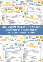 Vorschau - Anderer Materialtyp - Das wahre Zeugnis | Persönliches Zeugnis | Zeugnisbeilage zum Schuljahresende & Halbjahresende Grundschule - Deckblatt