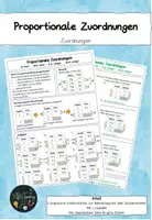 Vorschau - Arbeitsblätter - Proportionale Zuordnungen - Deckblatt