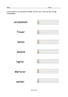 Vorschau - Arbeitsblätter - 🌙Aschura Wörter | Muharram für Kinder | Schreibübung ab 1. Klasse - Seite 2