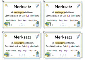Vorschau - Poster - Fresh Strategie Verlängern bei Nomen/Verben/Adjektiven mit b,d,g - Merksatz für das Klassenzimmer und zum Einkleben für die SuS - Seite 2