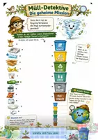 Vorschau - Arbeitsblätter - Plakat RECYCLING KREISLAUF & MÜLL Kreativaufgaben - Seite 1