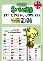Vorschau - Arbeitsblätter - World Cup 2026 Englisch | Participating Countries | Arbeitsblätter mit Lösungen | Klasse 5–7 | WM - Deckblatt