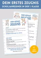 Vorschau - Fördermaterial/Inklusion - Erstes Zeugnis | Persönliches Zeugnis | 1. Klasse Schuljahresende | Zeugnisbeilage zum Schuljahresende | Grundschule - Deckblatt