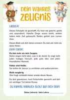 Vorschau - Fördermaterial/Inklusion - Zeugnis | Das wahre Zeugnis | Schuljahresende & Halbjahresende Grundschule | Persönliches Zeugnis | Zeugnisbeilage - Seite 1