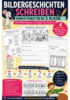 Vorschau - Stundenentwürfe - Bildergeschichten schreiben – Komplettpaket (3. Klasse) - Bildbetrachtung, Schreibplan & Checkliste - Deckblatt