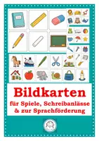 Vorschau - Spiele - Bildkarten für Spiele, Schreibanlässe & Sprachförderung - Deckblatt
