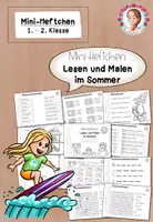 Vorschau - Arbeitsblätter - Mini-Heft Lesen und Malen Sommer Klasse 1-2 | Deutsch - Deckblatt