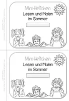 Vorschau - Arbeitsblätter - Mini-Heft Lesen und Malen Sommer Klasse 1-2 | Deutsch - Seite 3