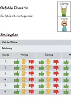 Vorschau - Fördermaterial/Inklusion - Gefühls-Check-In und Smileyplan - Deckblatt