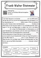 Vorschau - Unterrichtsreihen - Frank-Walter Steinmeier Lückentext mit Wortspeicher Hörverstehen und Suchsel - Seite 1