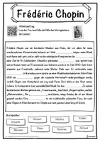 Vorschau - Unterrichtsreihen - Frédéric Chopin Lückentext mit Wortspeicher Hörverstehen und Suchsel - Seite 1