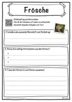 Vorschau - Unterrichtsreihen - Frösche Lückentext mit Wortspeicher Hörverstehen und Suchsel - Seite 3