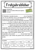 Vorschau - Unterrichtsreihen - Frühjahrsblüher Lückentext mit Wortspeicher Hörverstehen und Suchsel - Seite 1