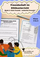 Vorschau - Stundenentwürfe - Freundschaft im Ethikunterricht / Modul 2 / Klasse 5-8 - Deckblatt