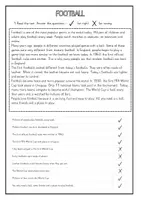 Vorschau - Arbeitsblätter - Football_ True/False (Arbeitsblatt Englsich 3./4. Klasse) - Seite 1